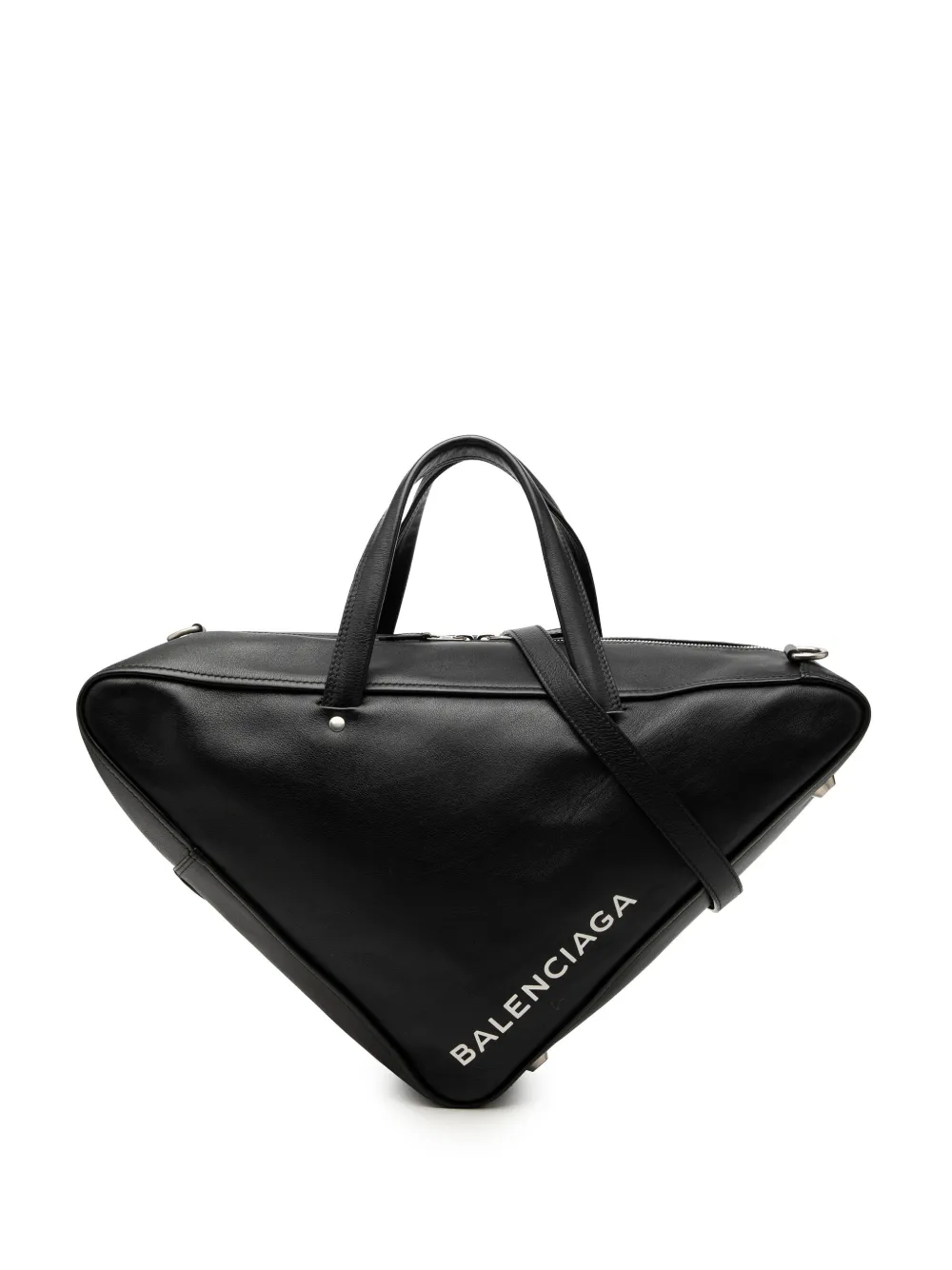 Balenciaga Pre-Owned Borsa a tracolla Triangle Duffle media in pelle 2017-2018 - Nero