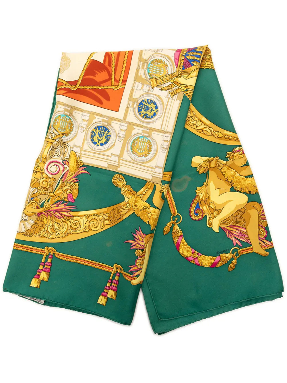 Hermès Pre-Owned Foulard in seta Hommage a Charles Garnier 2000-2026 - Verde