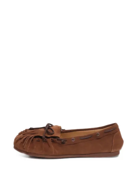 P.A.R.O.S.H. fringed calf suede loafers