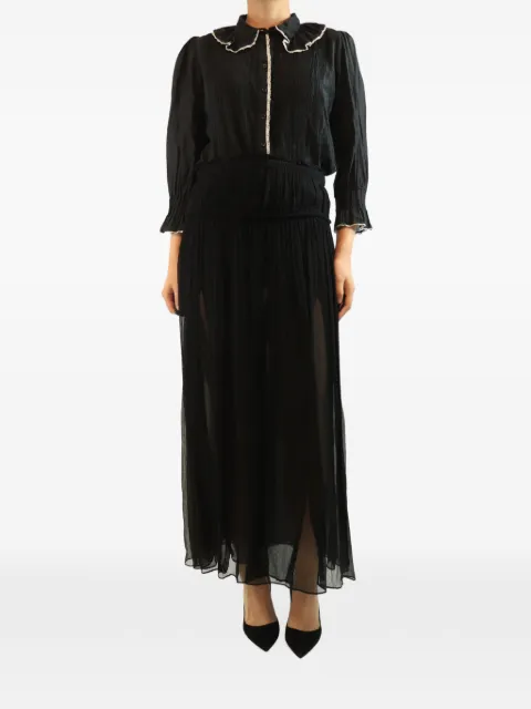 Isabel Marant Vintage sheer gathered midi skirt
