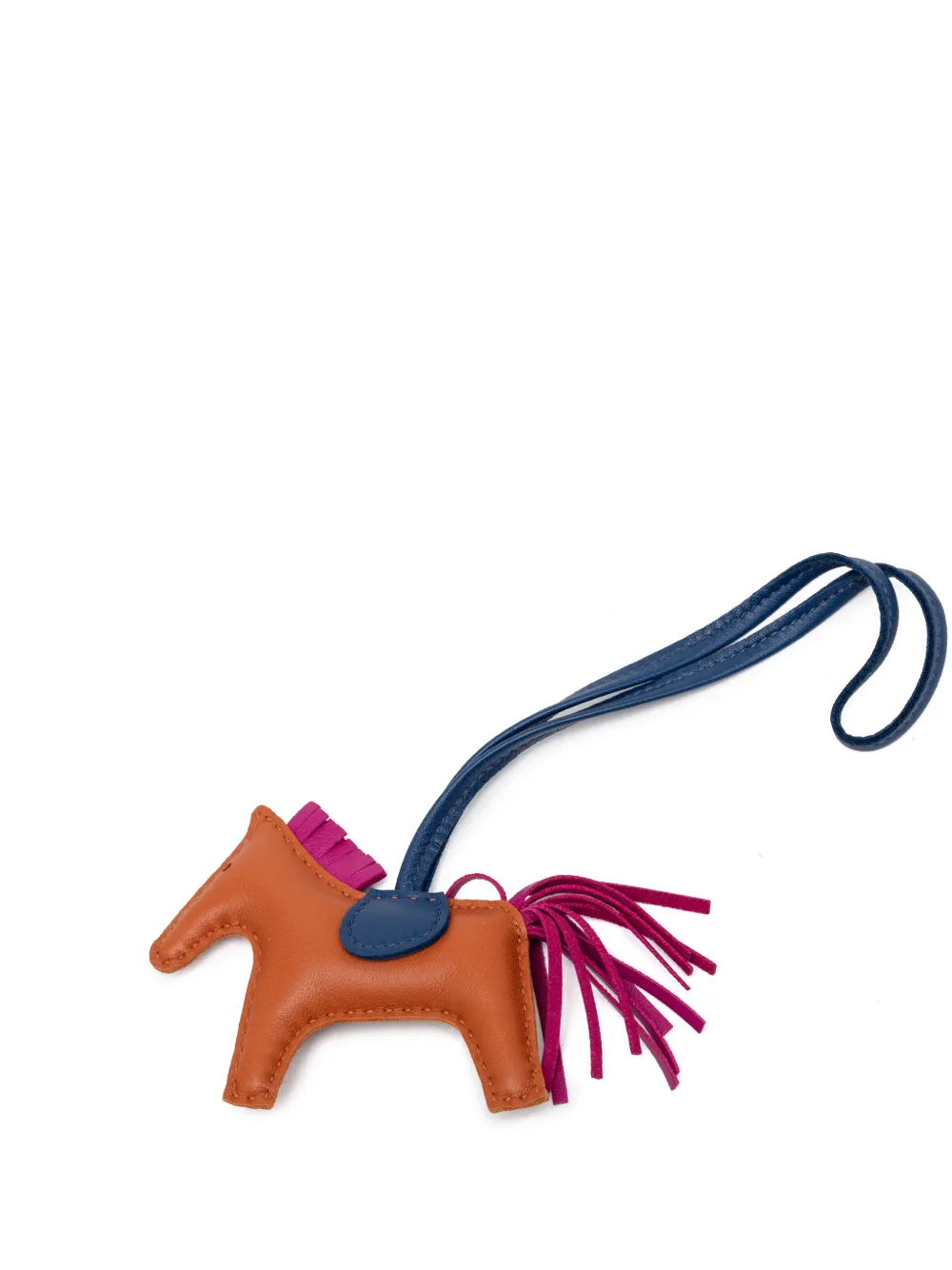 Hermès Pre-Owned Portachiavi Grigri Rodeo PM in pelle di agnello Milo 2024 - Marrone