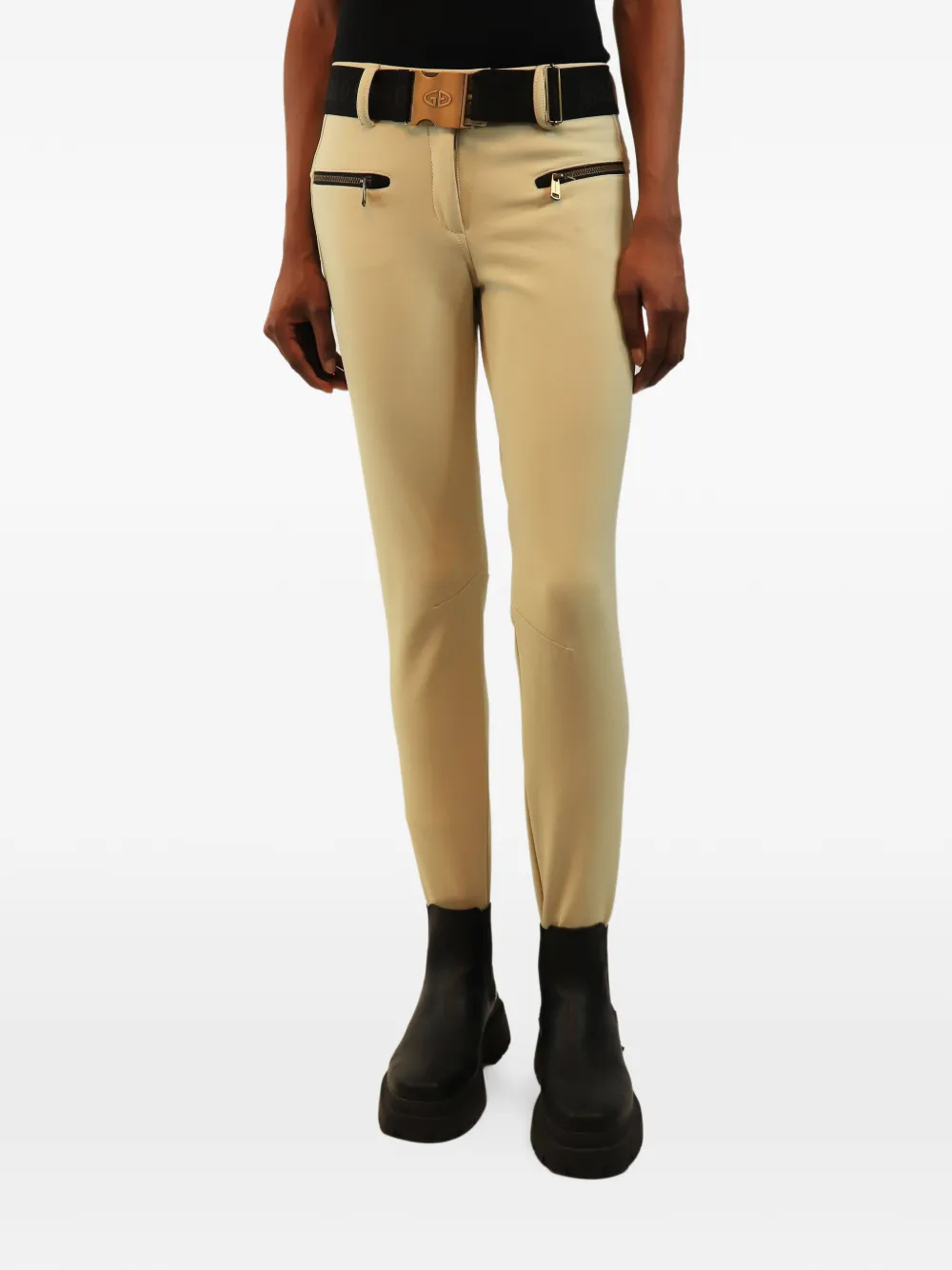 Goldbergh belted zip-pocket ski pants - Tons neutres