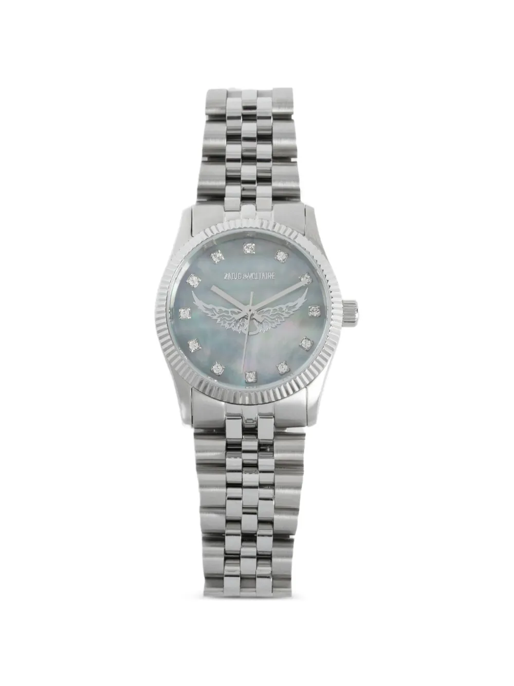Zadig&Voltaire petite montre J 30 à strass - Bleu Zadig&Voltaire petite montre J 30 à strass - Bleu