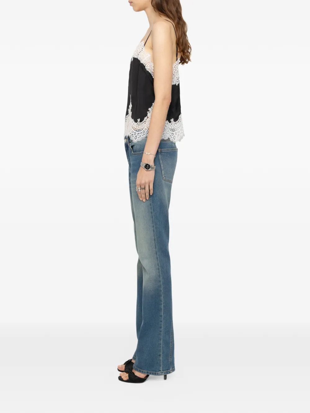 Zadig&Voltaire Calina satin camisole Zwart
