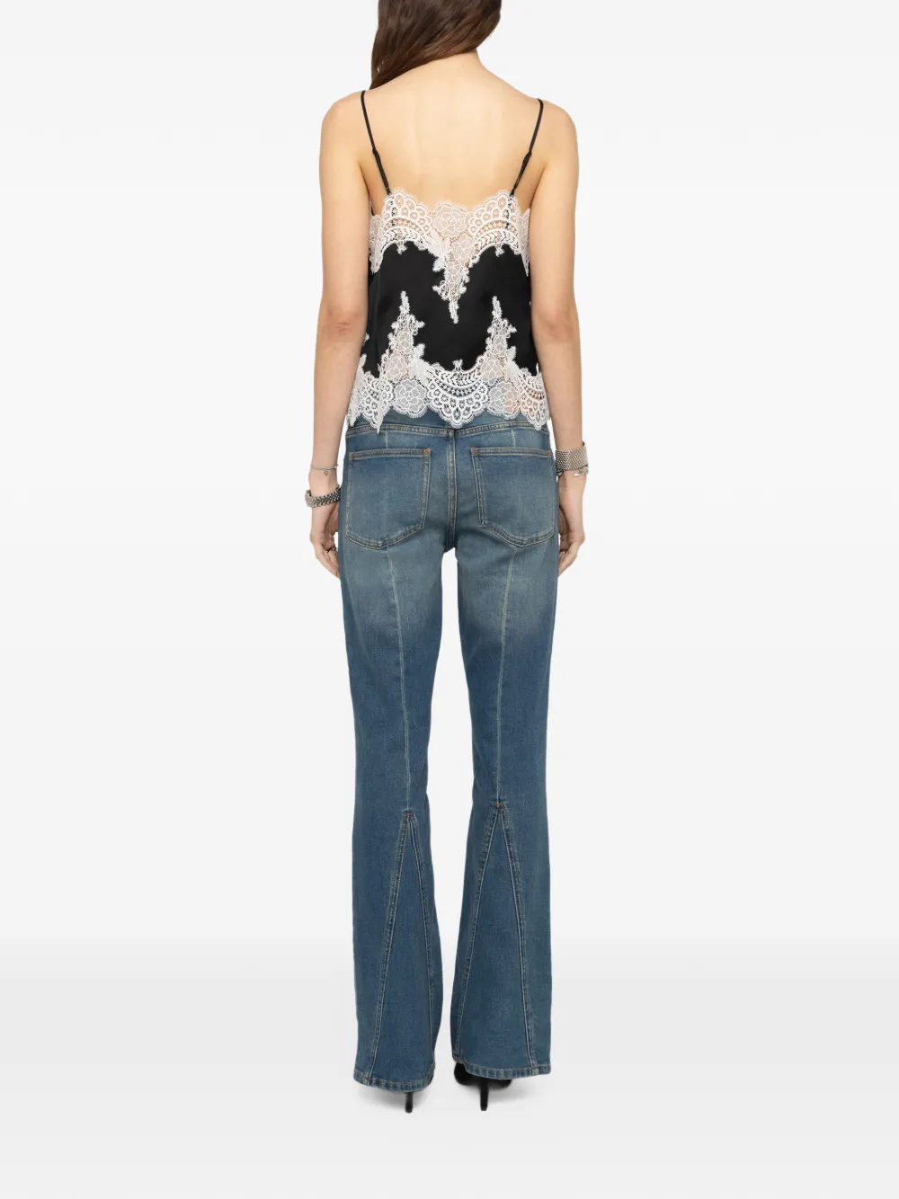 Zadig&Voltaire Calina satin camisole Zwart