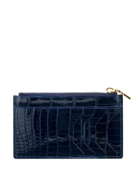 KWANPEN crocodile-effect leather cardholder
