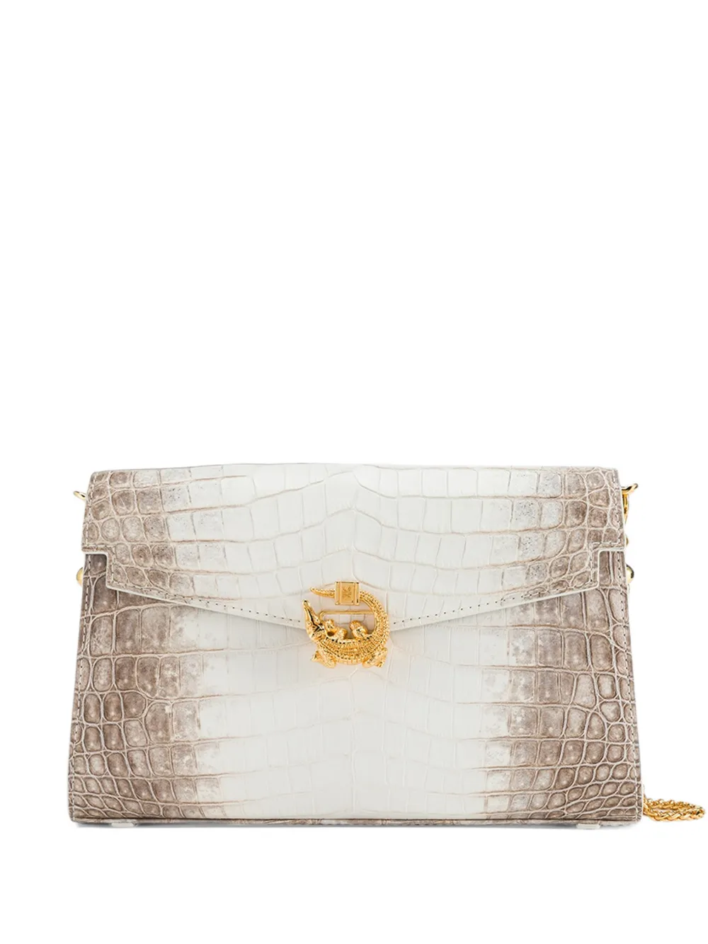 KWANPEN crocodile-effect shoulder bag - Bianco