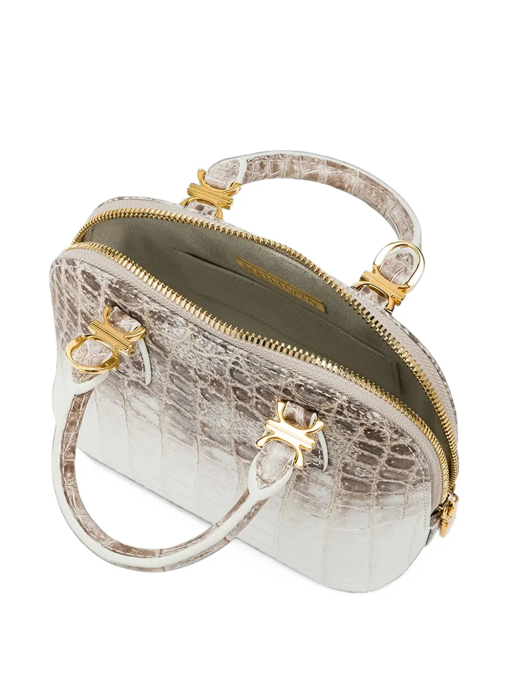 KWANPEN crocodile-effect tote bag Beige