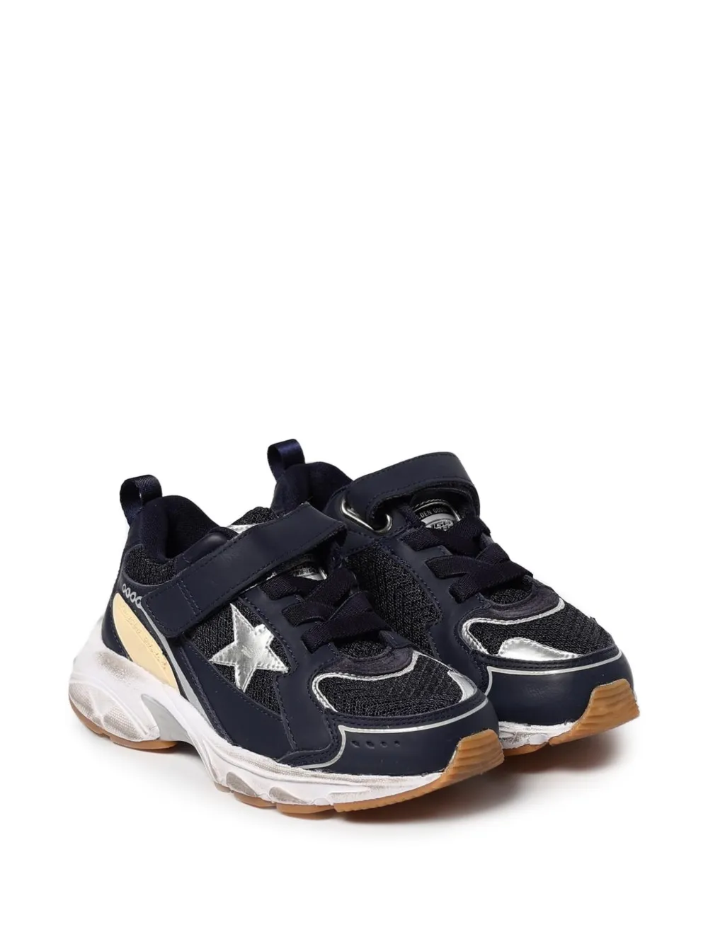 Golden Goose Kids Lightstar star-patch low-top sneakers - Blu