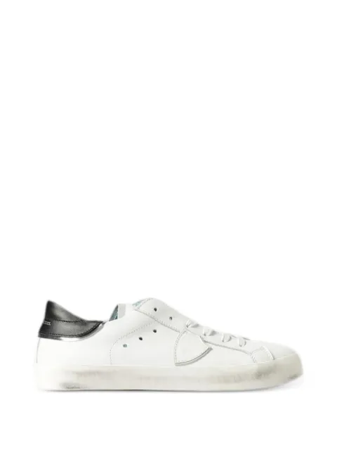 Philippe Model Kids distressed-effect logo-patch sneakers