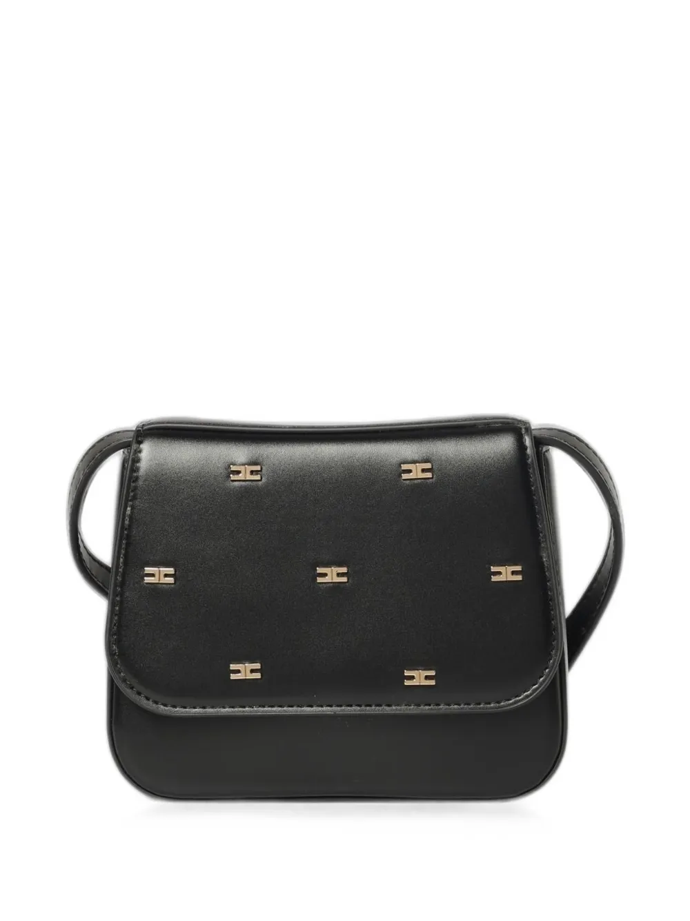 Elisabetta Franchi Kids monogram-plaque shoulder bag - Nero