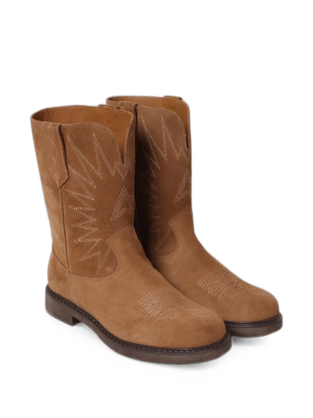 Golden Goose Kids Wish star-embroidered boots Bruin