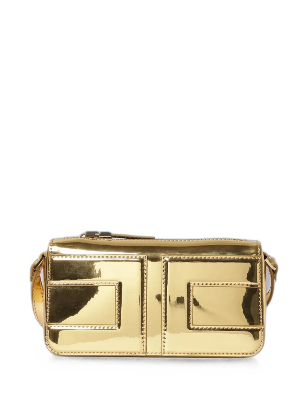 Elisabetta Franchi Kids laminated-effect sh0ulder bag - Oro