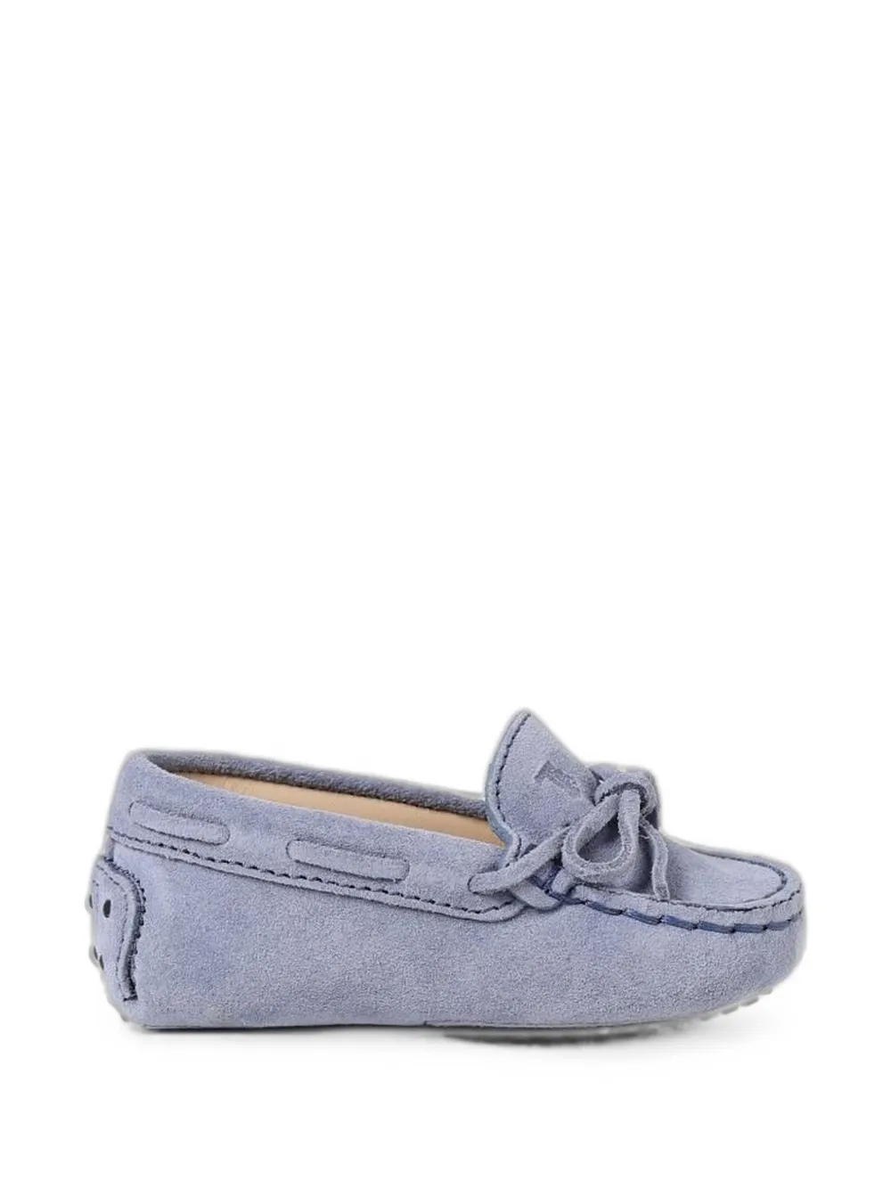 Tod's Kids Gommino suede deck shoes Blauw