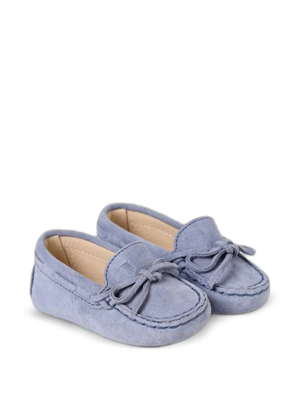 Tod's Kids Gommino suede deck shoes Blauw