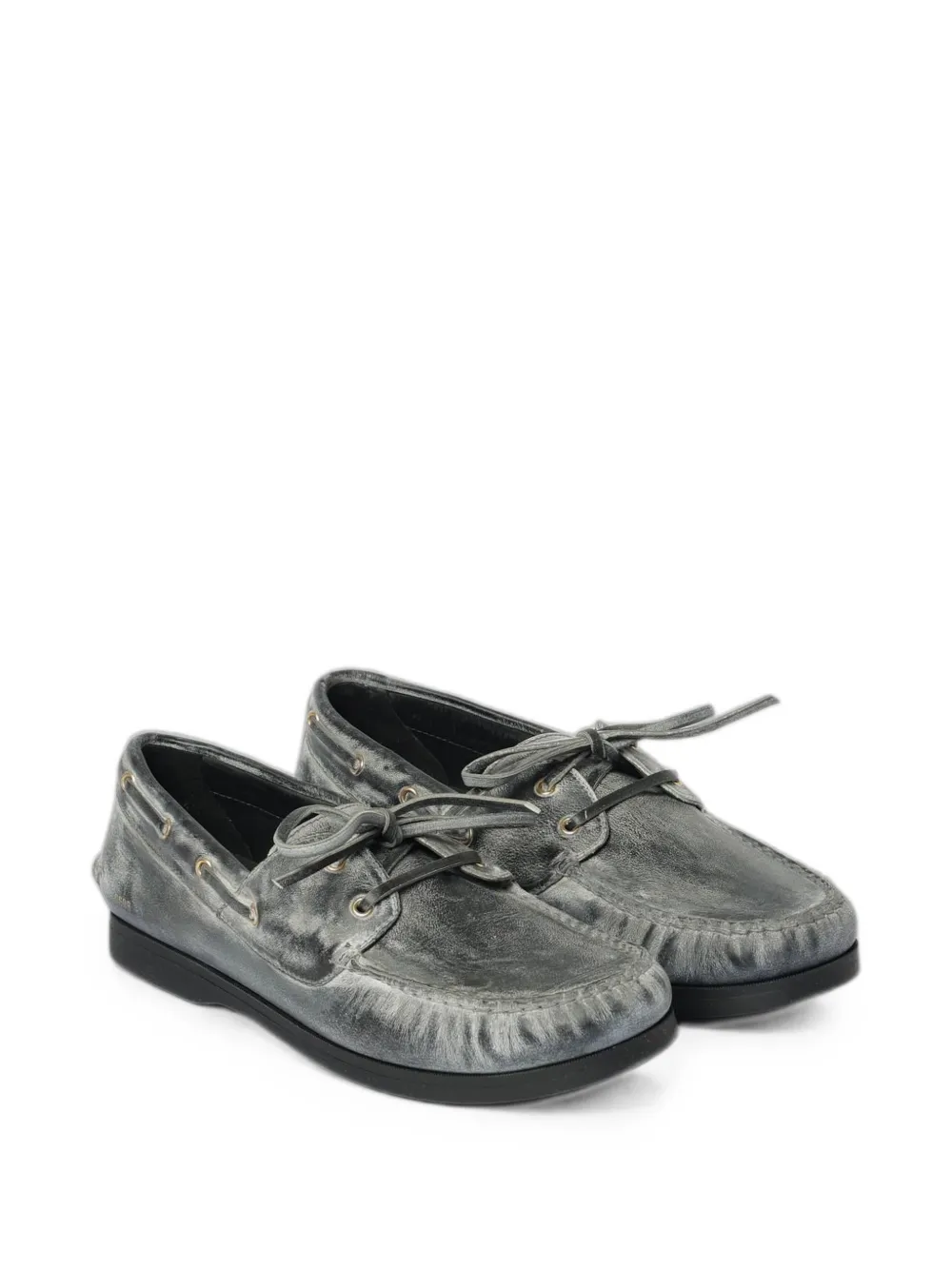 Golden Goose Kids Cruise used-effect loafers - Grigio