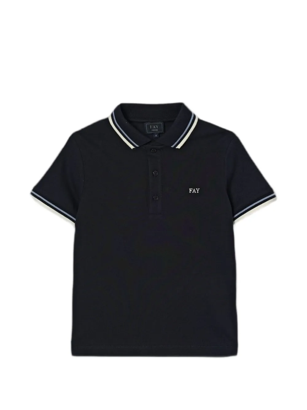 Fay Kids Piqué katoenen poloshirt Blauw