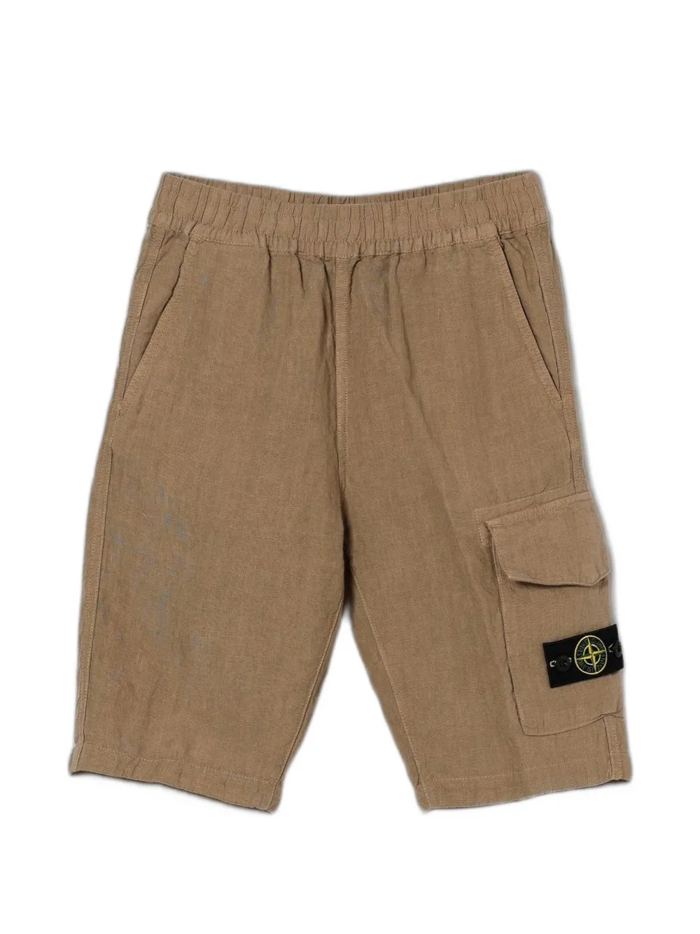 Stone Island Junior logo-patch cargo shorts - Grigio