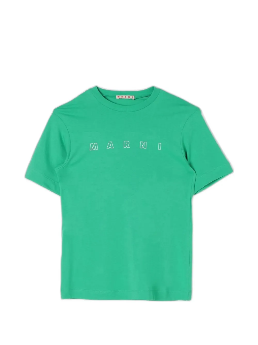Marni Kids logo-print T-shirt - Grün