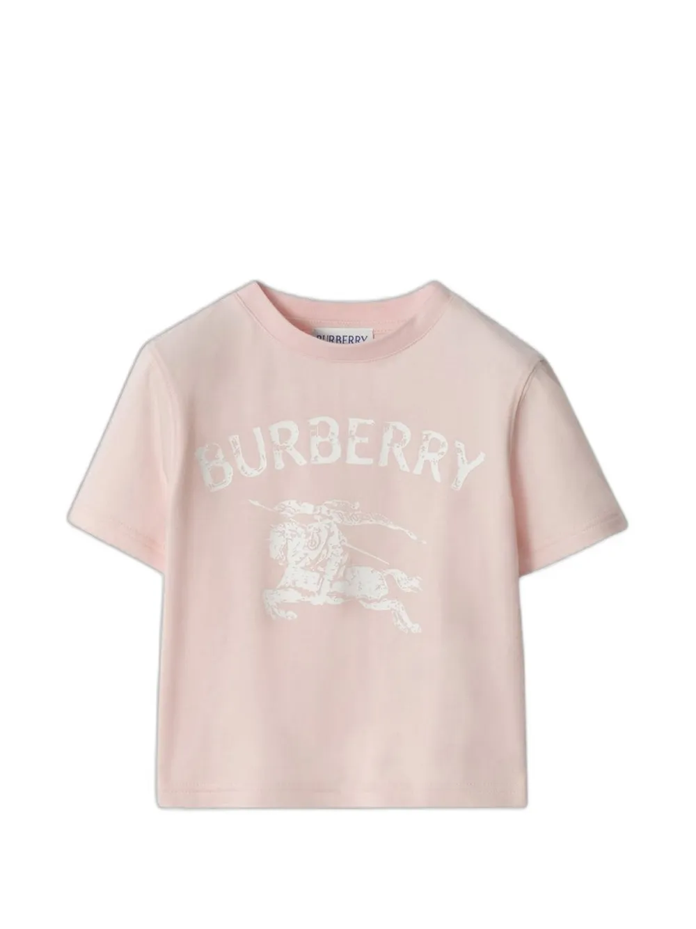 Burberry Kids logo-print shoulder-button T-shirt - Rosa