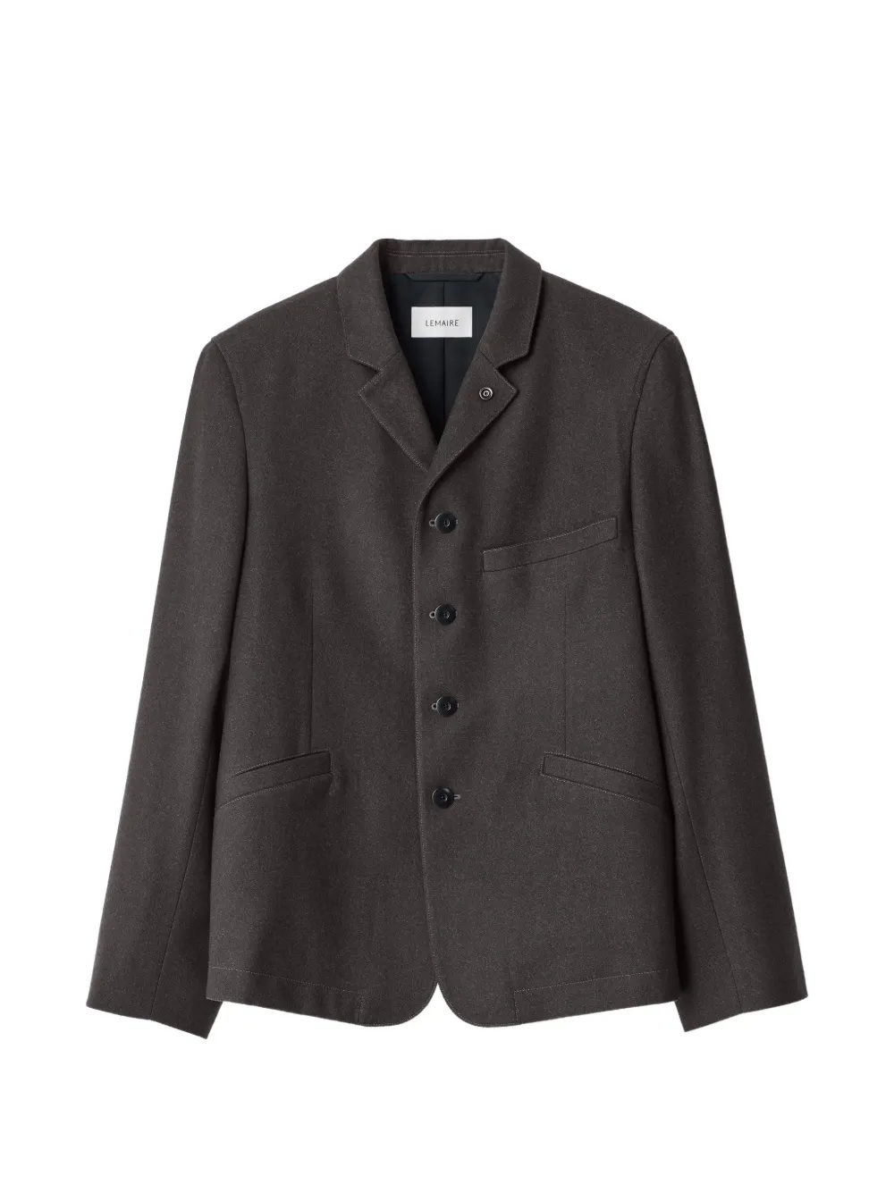 LEMAIRE Giacca sartoriale Utility in lana e cotone - Marrone
