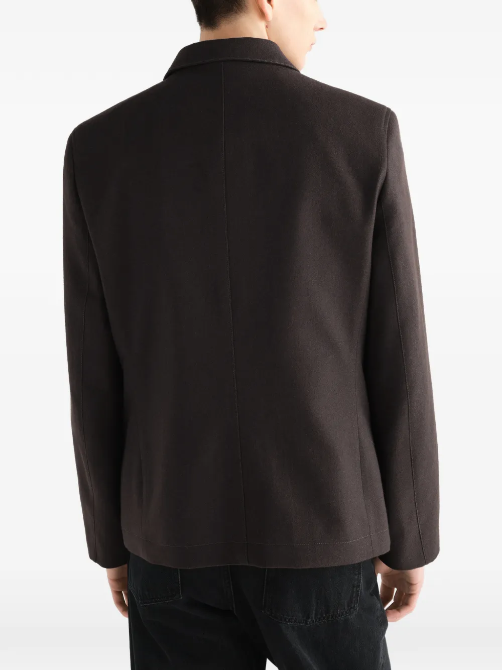 LEMAIRE Cargo jack van wol en katoenen twill Bruin