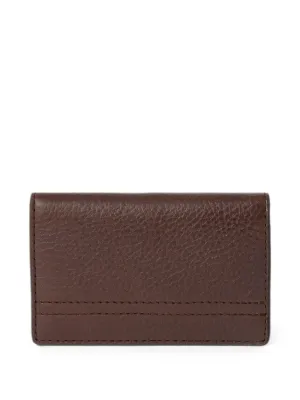 LEMAIRE Soft Tab Card Holder In Leather | Brown | FARFETCH