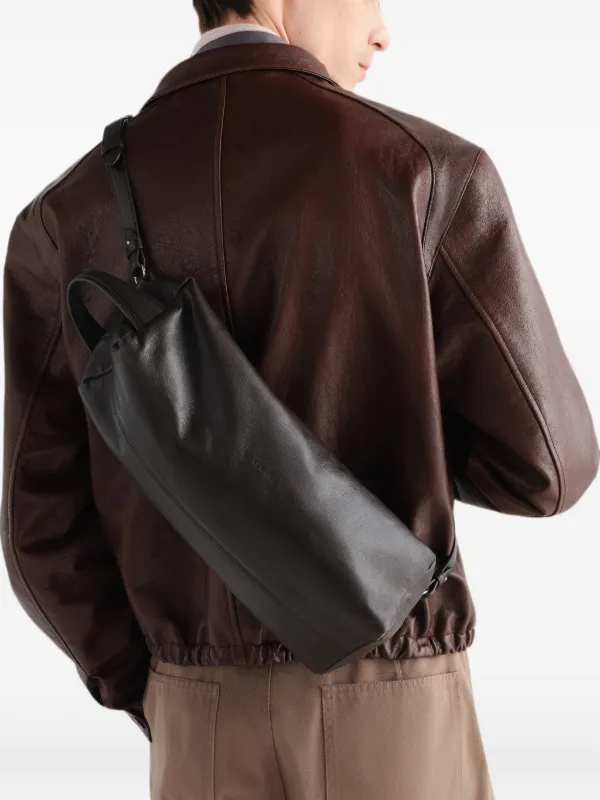 LEMAIRE Care Shoulder Bag In Nappa Lambskin | Brown | FARFETCH