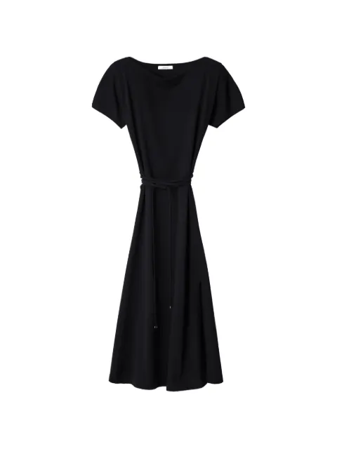 LEMAIRE belted dress in heavy cotton jersey