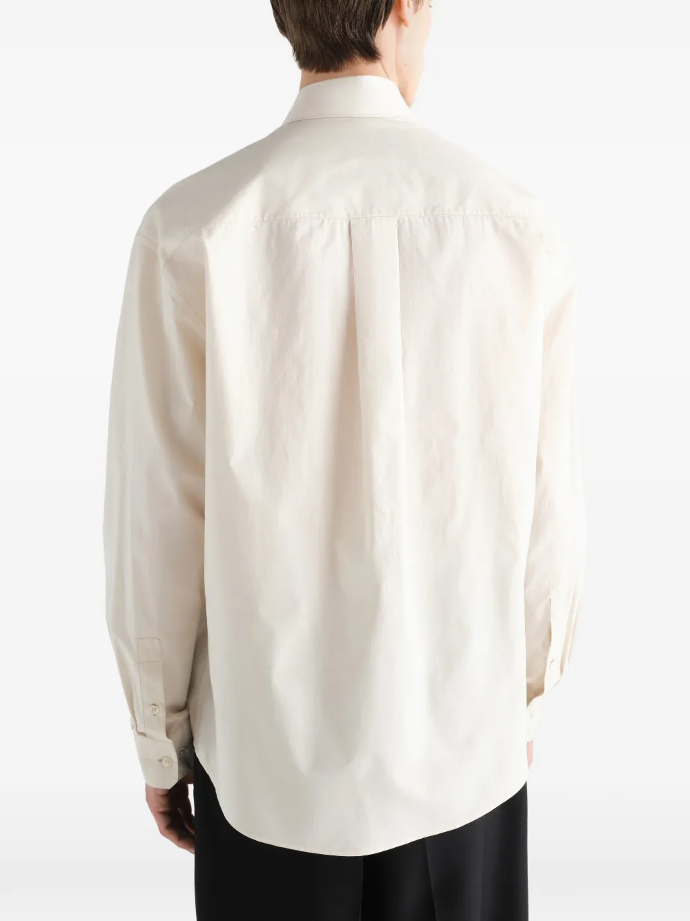 LEMAIRE Overhemd met borstzak en verwassen effect Beige
