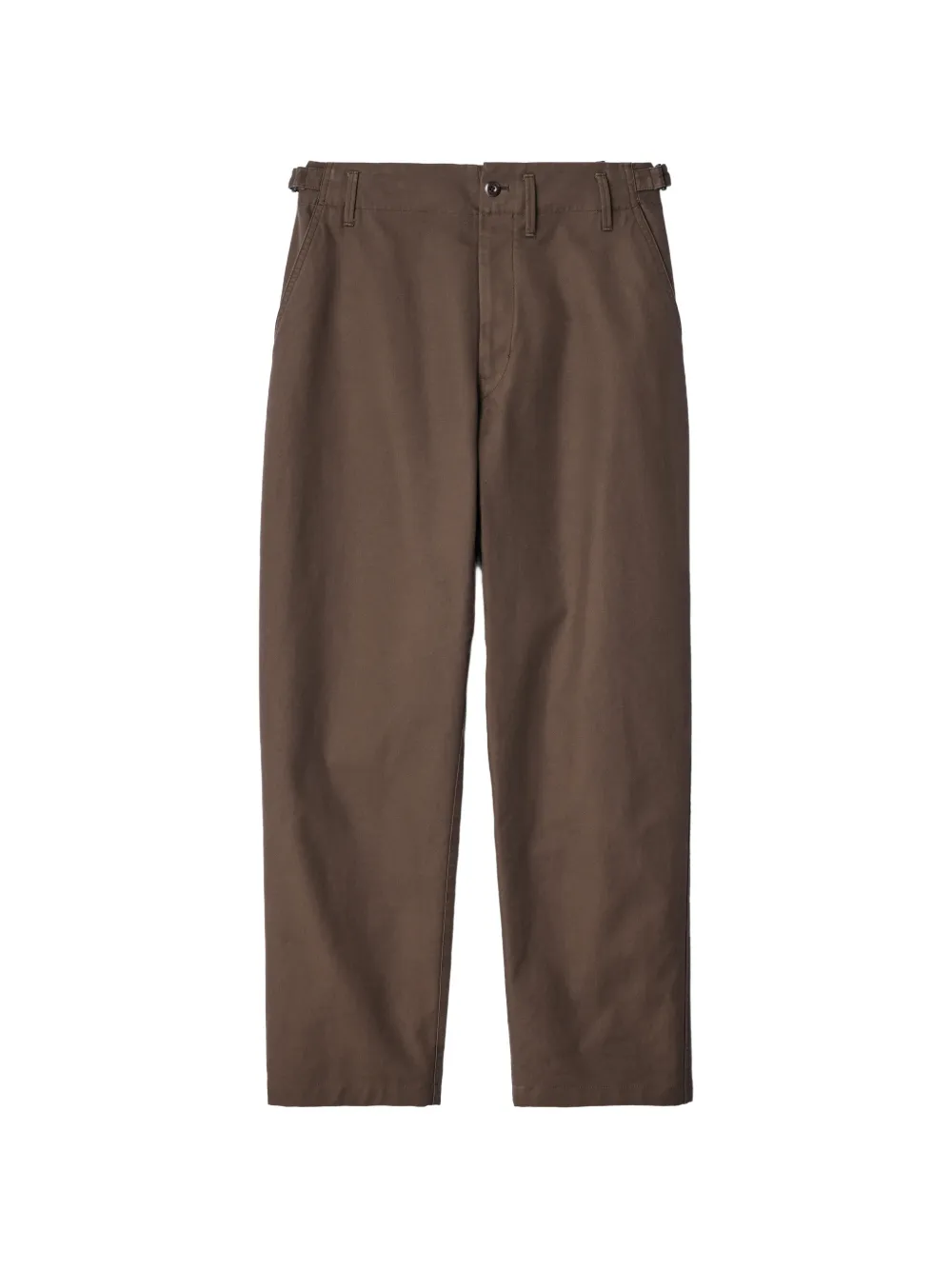 LEMAIRE pantalon fuselé en sergé de coton épais - Marron