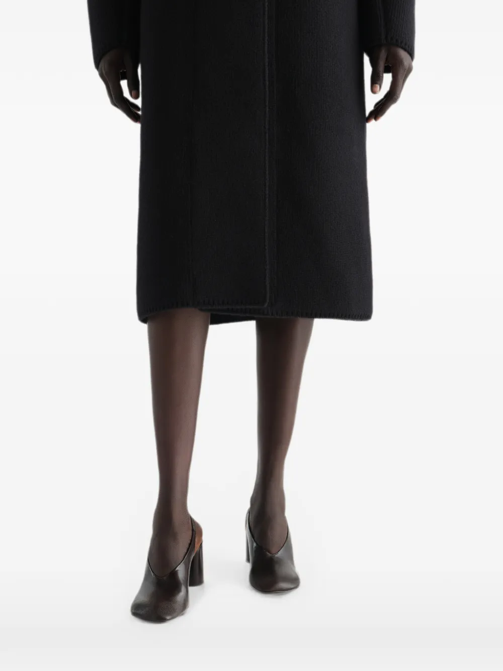 LEMAIRE Glove slingback pumps met 80 mm hak van leer Bruin