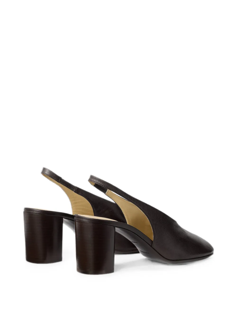 LEMAIRE Glove slingback pumps met 80 mm hak van leer Bruin