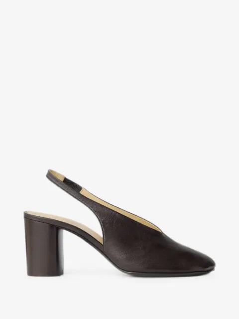 LEMAIRE Glove slingback pumps 80mm heel in leather