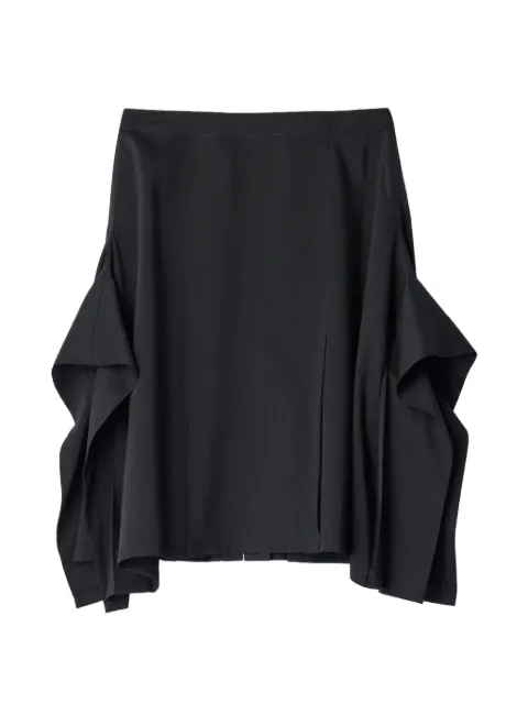LEMAIRE pleated skirt in wool and mohair cloth