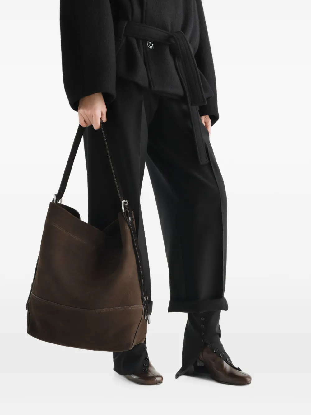 LEMAIRE Shopper met ceintuur Bruin