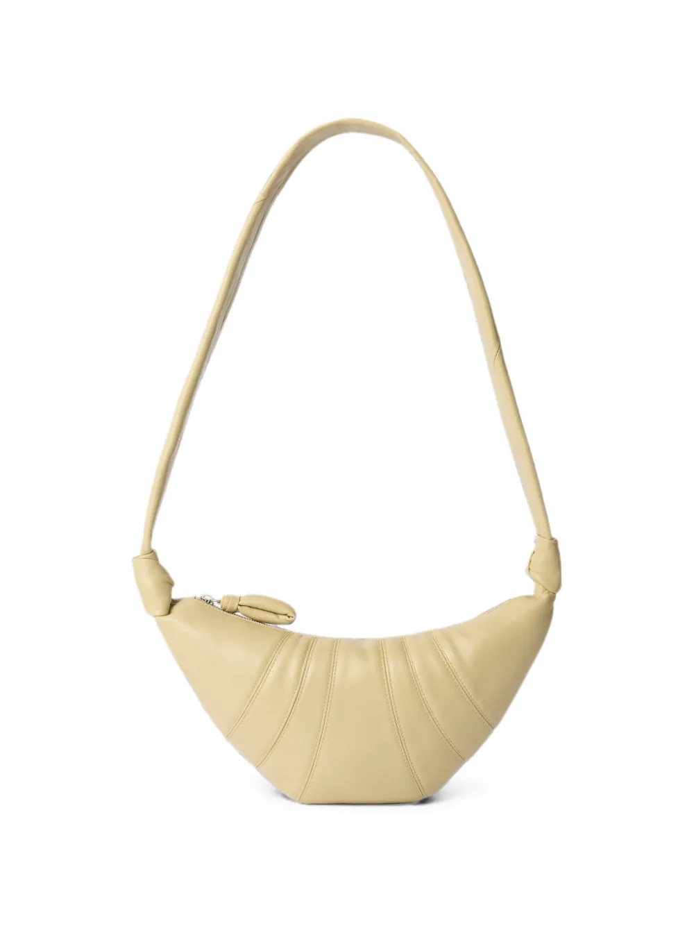 LEMAIRE small Croissant bag in leather - Toni neutri