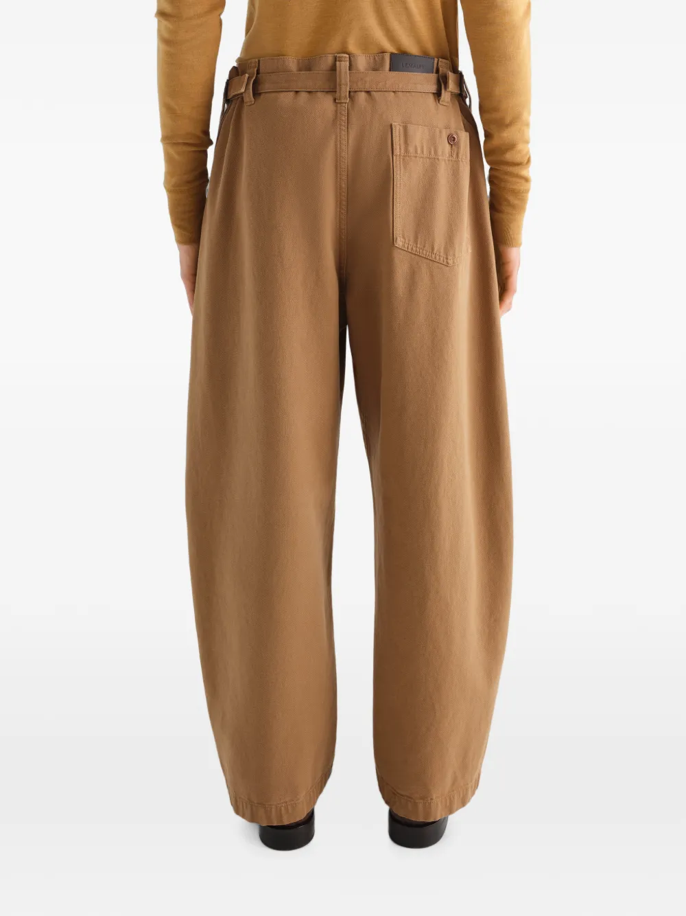 LEMAIRE Oversized workwear broek Bruin