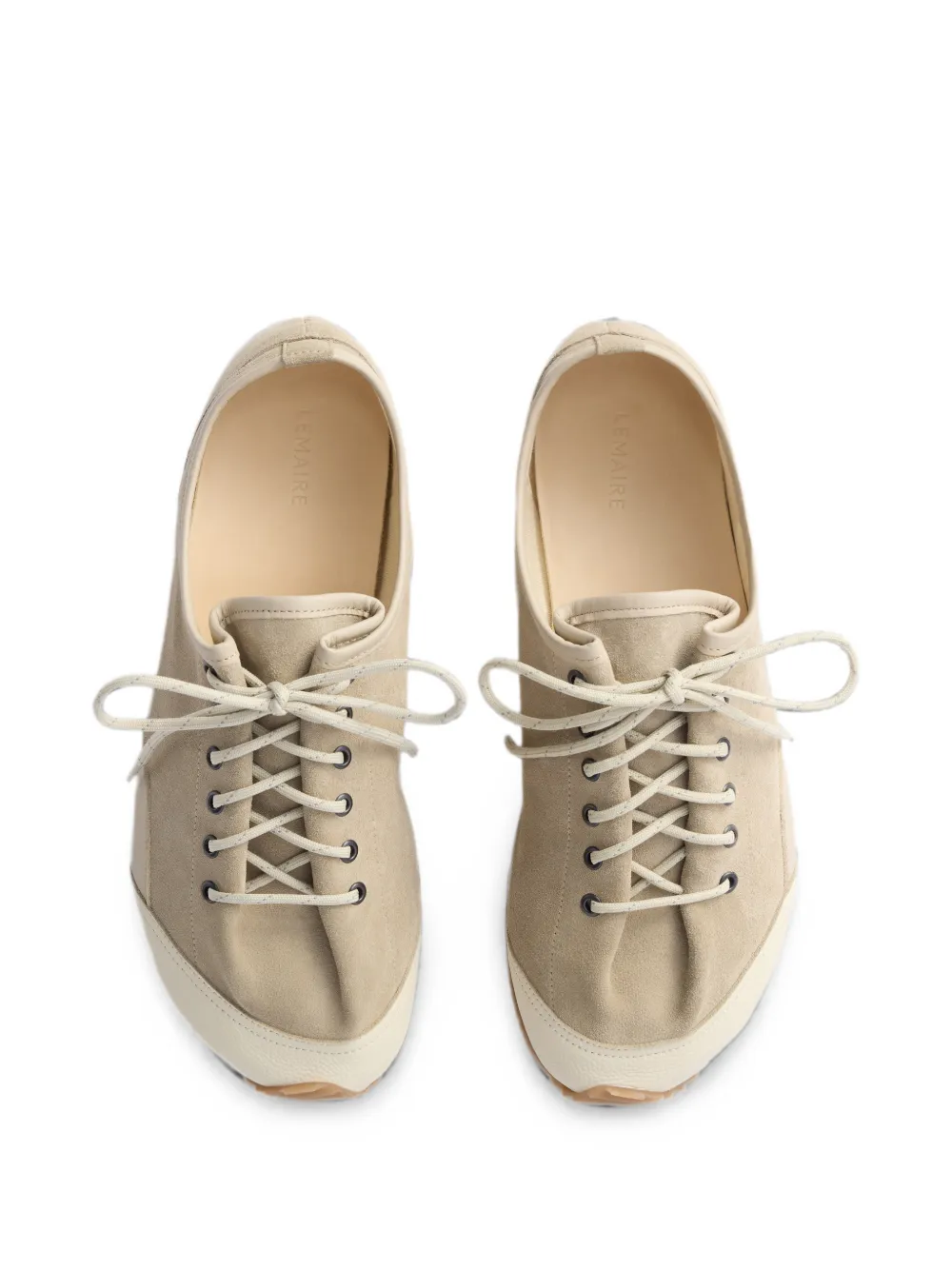 LEMAIRE Gummy Grips leren sneakers Beige