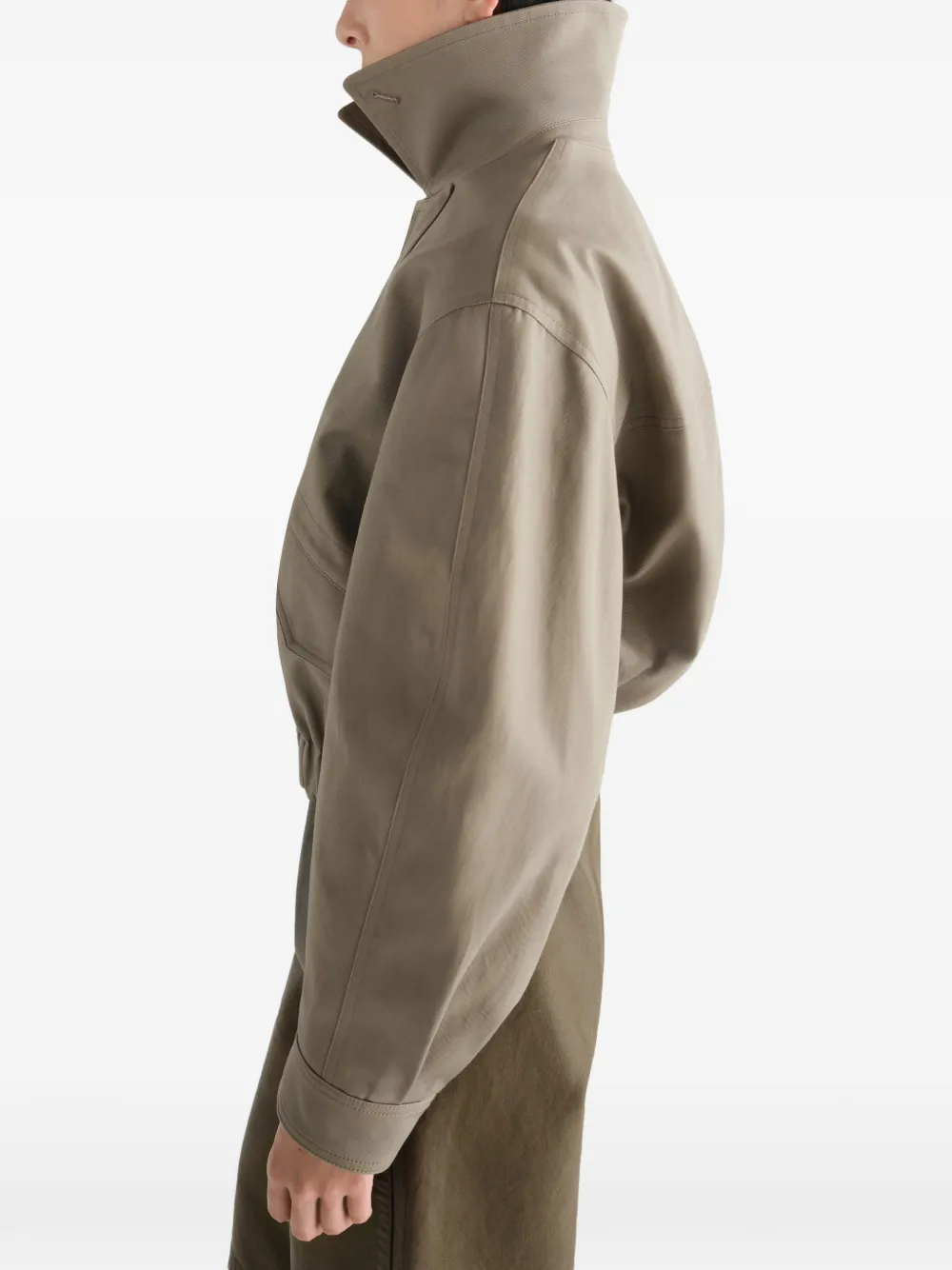 LEMAIRE Kort jack van zware katoenen twill Beige