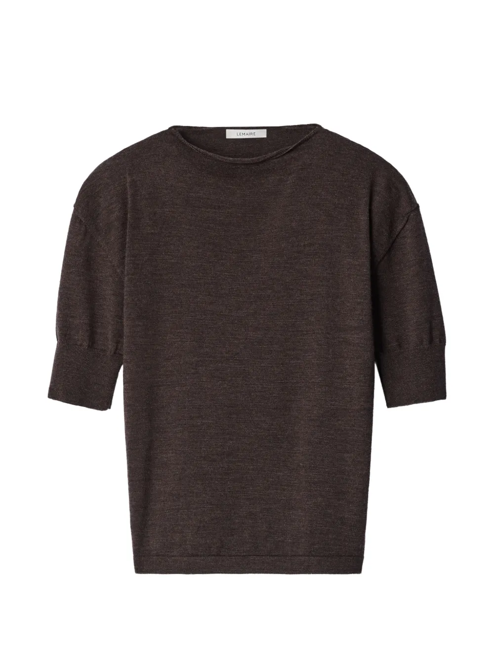 LEMAIRE short-sleeve sweater in fine merino wool