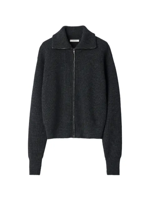 LEMAIRE zipped cardigan in virgin wool