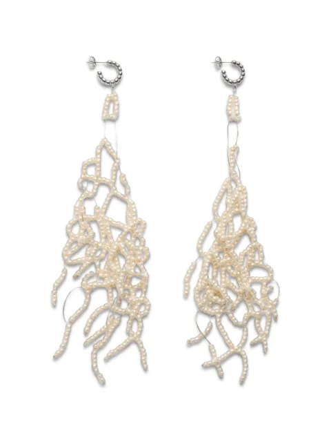 LEMAIRE glass-bead tassel earrings