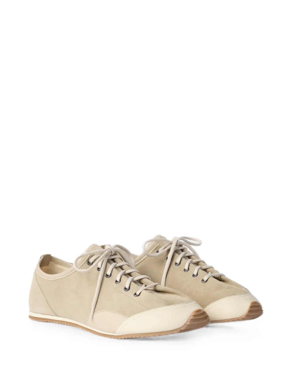LEMAIRE Gummy Grips sneakers in mixed leathers Beige