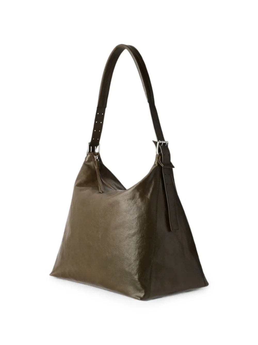 LEMAIRE Leren tas met band Groen