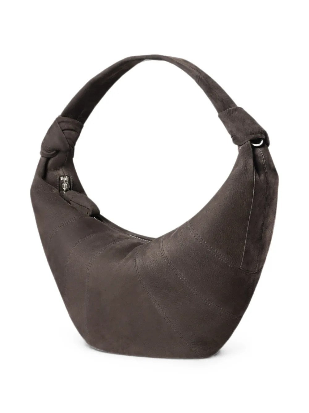 LEMAIRE Fortune Croissant tas van alpaca nubuck Bruin