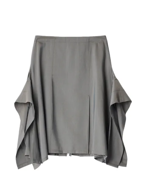 LEMAIRE pleated skirt in wool and mohair cloth