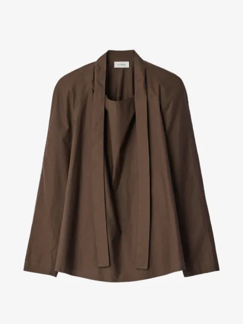 LEMAIRE blusa Ascot de seda y algodón con efecto lavado