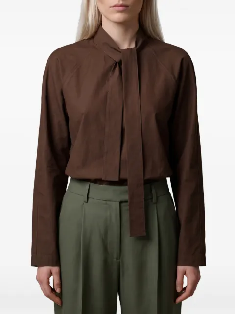 LEMAIRE Ascot blouse in washed cotton silk