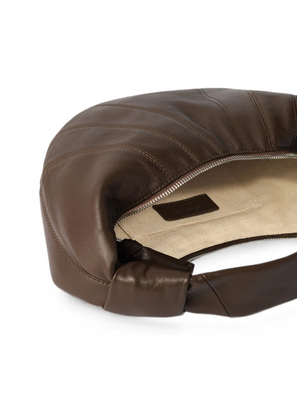LEMAIRE Fortune Croissant leren mini-tas Bruin